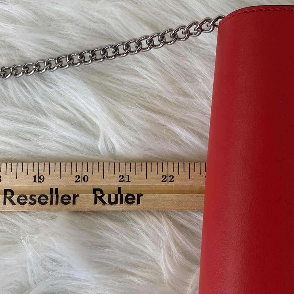 BCBG Red Mini Purse Chain Strap Handbag - Picture 11 of 14